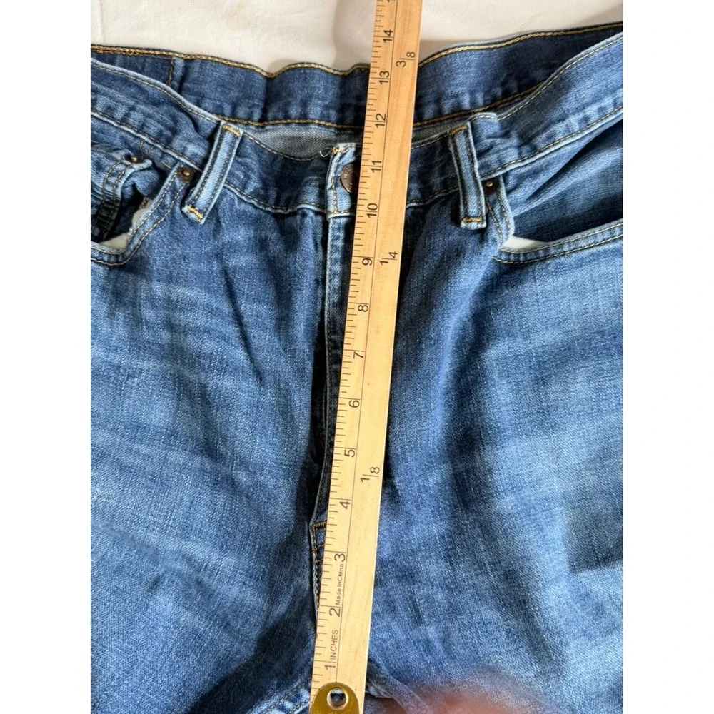 Levis 514 Jeans Mens 36x30 Blue Denim Straight Fit Medium Wash‎ Whiskered